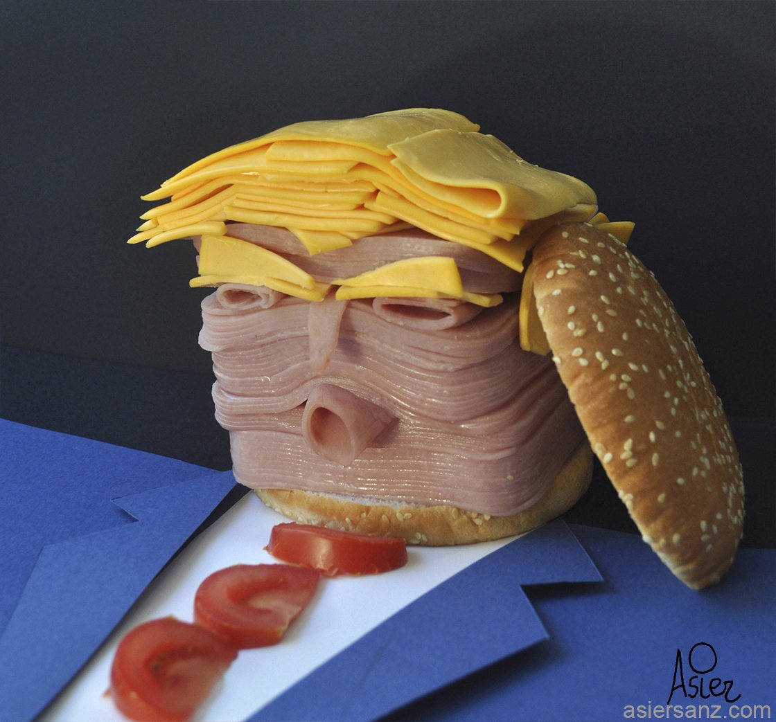 #TonightTonight Entrevista con @asier_sanz, creador del sándwich que se parece a Donald Trump